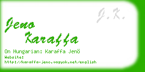 jeno karaffa business card